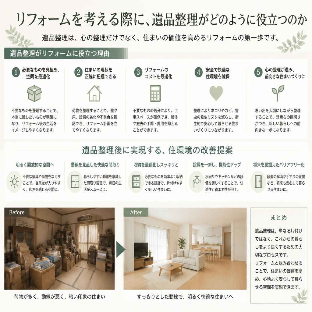 リフォームと遺品整理の関係